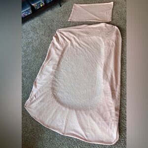 Pink Fleece Full/Queen Size Fitted Sheet & Pillowcase
